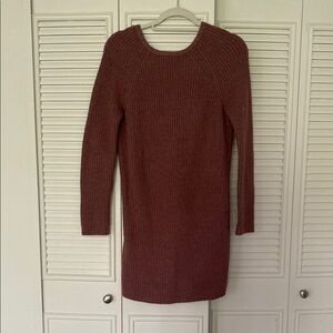 Elegant Knit Dress in Rich Brown